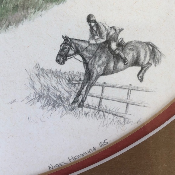 Vintage Framed Nigel Hemming 1985 Pencil Signed Print Fox Hunter, Dogs & Fox - Picture 6 of 8